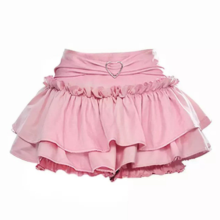 Flirty Babe Ruffle Skirt - Y2K Aesthetic Cargo Skirt for Cute Coquette Outfits