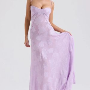 Floral Lace Up Maxi Dress - Y2K Aesthetic Boho Style for Effortless Chic Looks