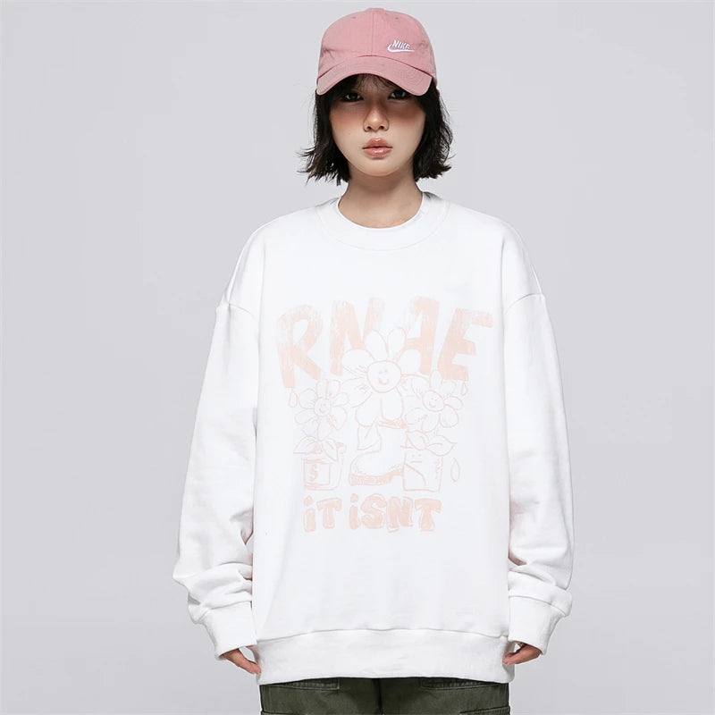 Floral Smiley Y2K Hoodie - Cute Pastel Aesthetic Sweatshirt for Trendy Outfits