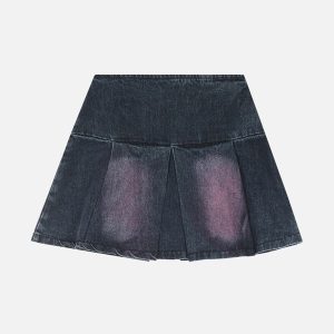 Fringe Butterfly Denim Skirt - Y2K Aesthetic Cargo Skirt for Cute Coquette Outfits