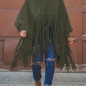 Fringed Suede Top in Y2K Style - Boho Aesthetic Cute Top for Trendy Outfits