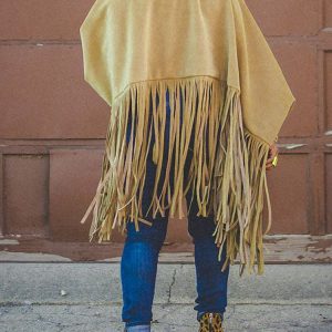 Fringed Suede Top in Y2K Style - Boho Aesthetic Cute Top for Trendy Outfits