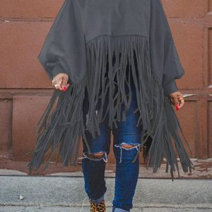 Fringed Suede Top in Y2K Style - Boho Aesthetic Cute Top for Trendy Outfits