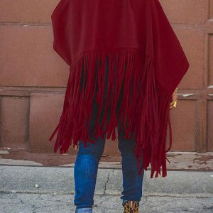 Fringed Suede Top in Y2K Style - Boho Aesthetic Cute Top for Trendy Outfits