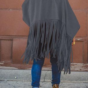 Fringed Suede Top in Y2K Style - Boho Aesthetic Cute Top for Trendy Outfits