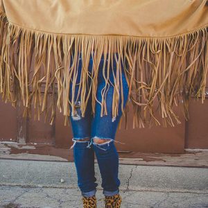 Fringed Suede Top in Y2K Style - Boho Aesthetic Cute Top for Trendy Outfits