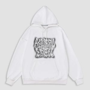 Futuristic Liquid Metal Aesthetic Hoodie for Y2K Fashion Enthusiasts