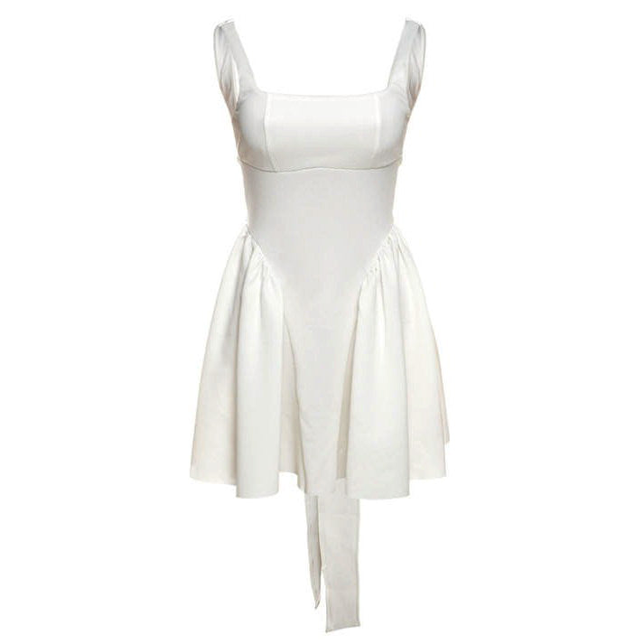 Garden of Envy Back-Tie Milkmaid Dress - Y2K Aesthetic Cute Dress for Coquette Style