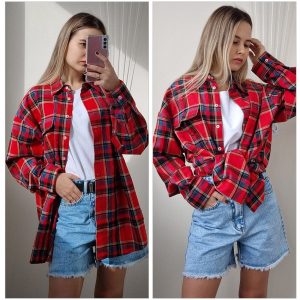 Gingham Gala Checks Shirt - Y2K Aesthetic Cute Top for Coquette and Preppy Outfits