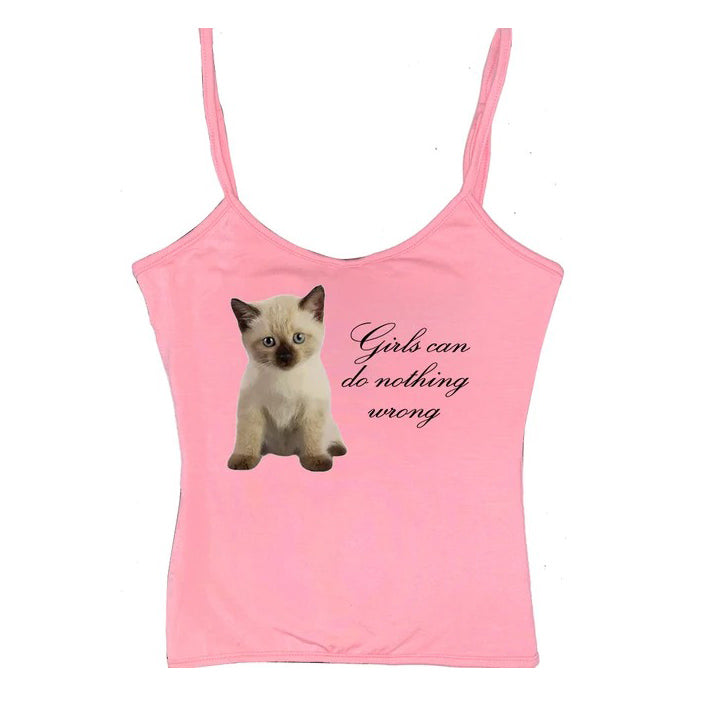 Girls Can Do Nothing Wrong Y2K Aesthetic Tank Top - Cute & Comfy for Every Occasion