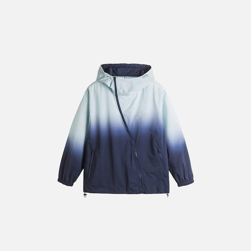 Gradient Color Y2K Windbreaker Jacket - Trendy Aesthetic Outerwear for Stylish Looks