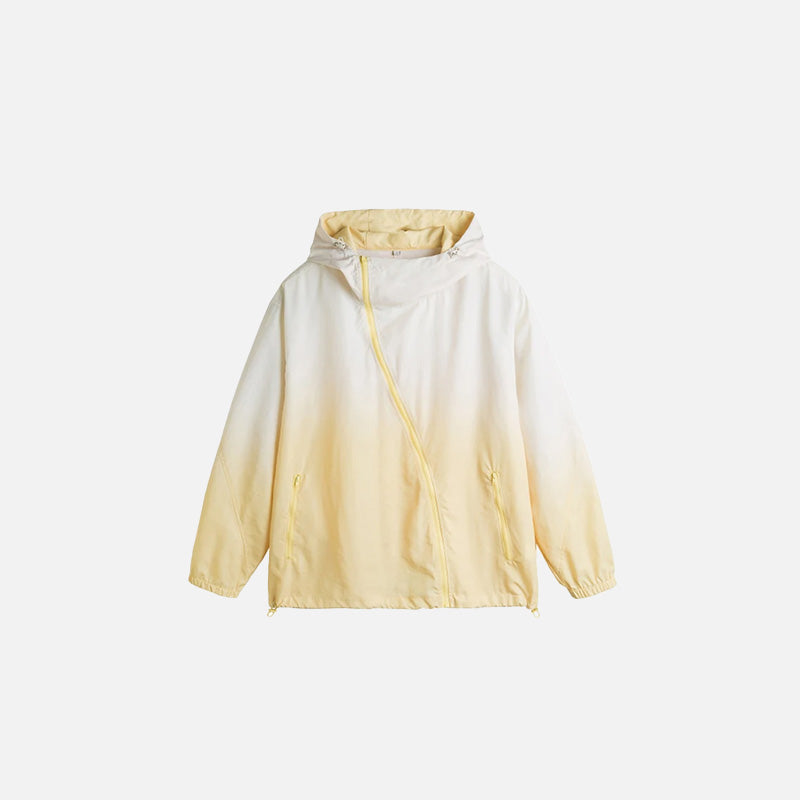 Gradient Color Y2K Windbreaker Jacket - Trendy Aesthetic Outerwear for Stylish Looks