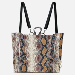 Gradient Snake Pattern Bag - Y2K Aesthetic Handbag for Coquette and Grunge Styles