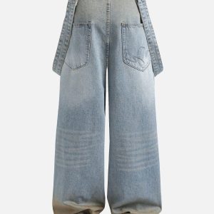 Gradient Washed Y2K Loose Jeans for a Trendy Grunge Aesthetic Look