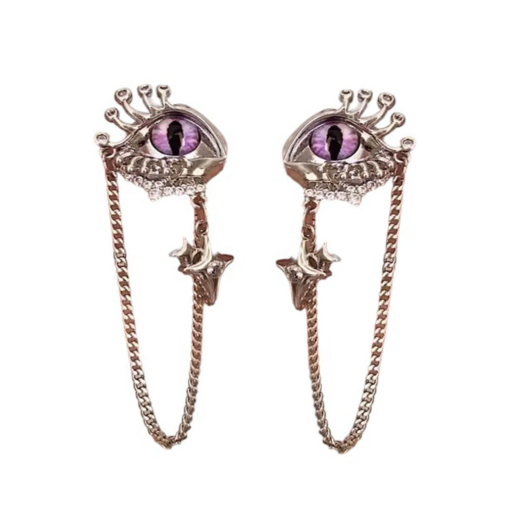 Grunge Aesthetic Eyes Earrings - Y2K Style Statement Jewelry for Edgy Fashion Lovers