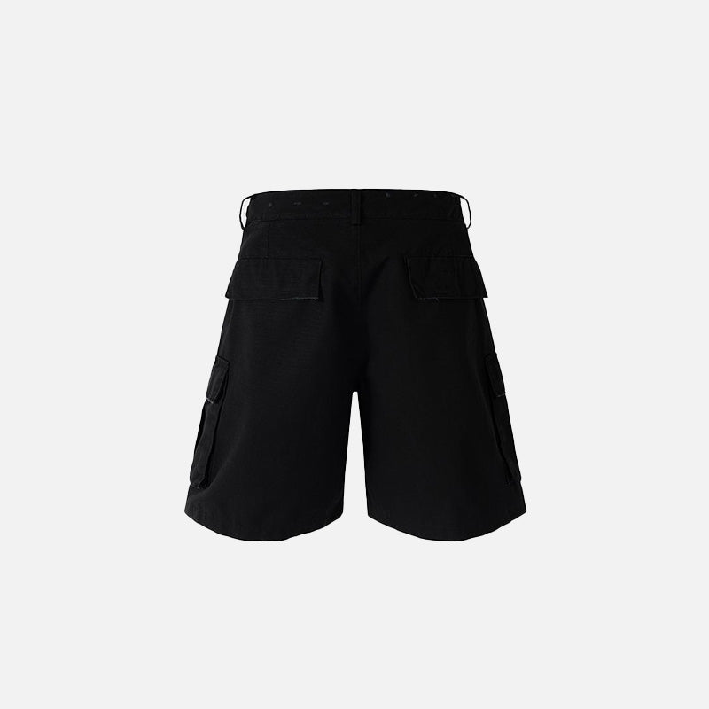 Hand-Polished Black Jorts for Y2K Fashion Lovers - Trendy Grunge Aesthetic Bottoms