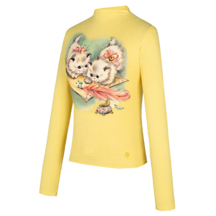 Hello Kitty Y2K Long Sleeve Top - Cute Aesthetic Tee for Y2K Fashion Lovers