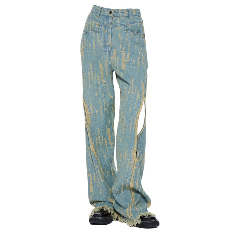 Icon Living Y2K Wide Leg Jeans for Trendy Grunge Aesthetic Outfits and Comfy Style