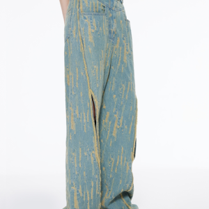 Icon Living Y2K Wide Leg Jeans for Trendy Grunge Aesthetic Outfits and Comfy Style