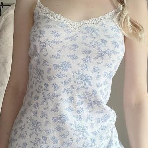 Lace Floral Y2K Halter Mini Dress - Cute Coquette Aesthetic for Effortless Style