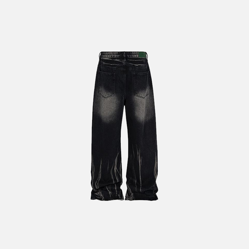 Laser Textured Y2K Straight Denim Pants for Trendy Aesthetic Outfits and Everyday Style