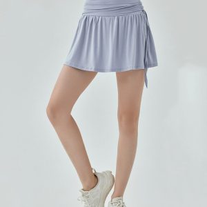 Lavender Y2K Aesthetic Tennis Skirt for Coquette and Grunge Style Outfits