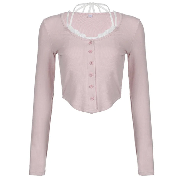 Layered Pink Y2K Top - Cute Aesthetic Fashion for Trendy Outfits