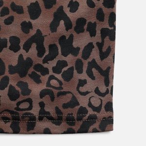 Leopard Print Cami Top - Y2K Aesthetic Cute Crop Top for Coquette and Grunge Styles