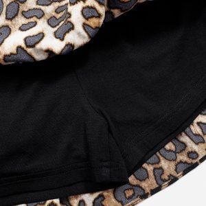 Leopard Print Cargo Skirt - Y2K Fashion Statement for Aesthetic Outfits