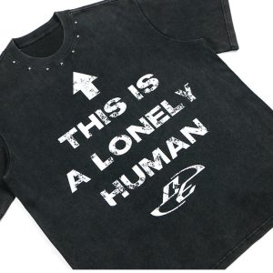 Lonely Human Y2K Graphic Tee - Aesthetic Grunge Style for Trendy Outfits