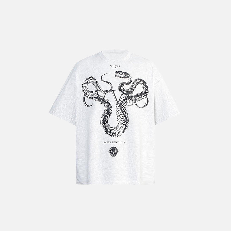 Loose Serpent Strike Venom Tee - Y2K Grunge Aesthetic Graphic Top for Edgy Outfits