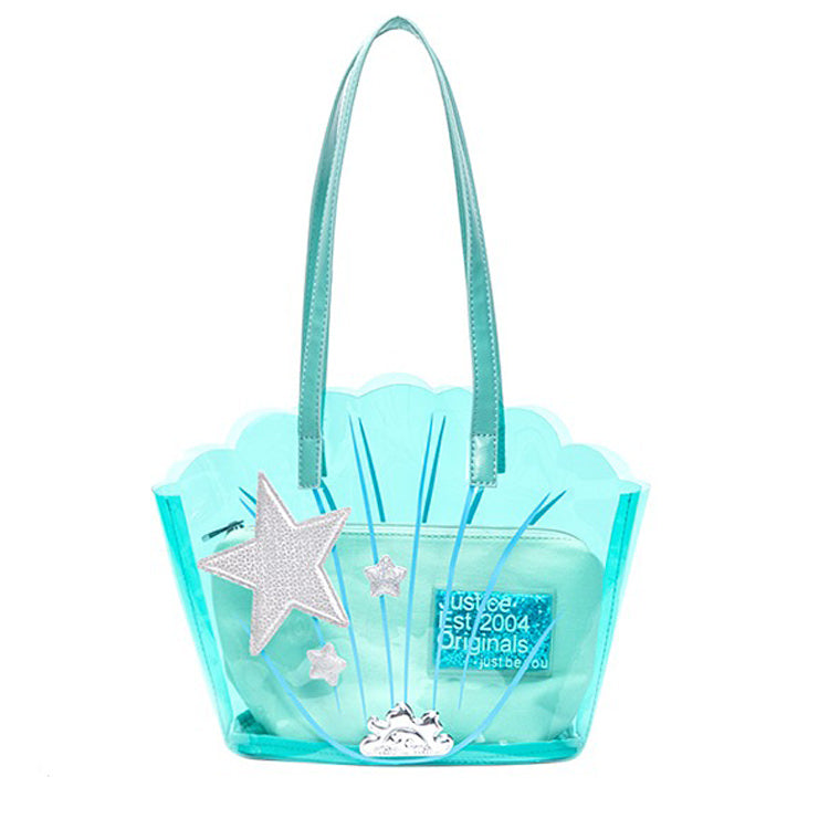 Mermaidcore Aesthetic Shell Transparent Bag for Y2K Fashion Lovers and Beach Outings