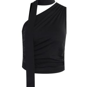 Millery Y2K Off Shoulder Wrapped Neck Top - Trendy Coquette Aesthetic Cute Top