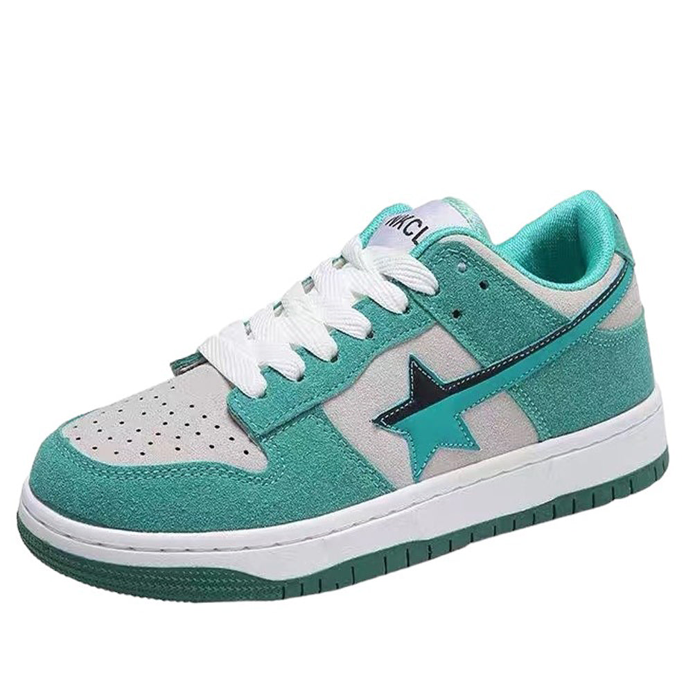 Mint Green Y2K Star Sneakers for a Cute Coquette Aesthetic and Trendy Grunge Style