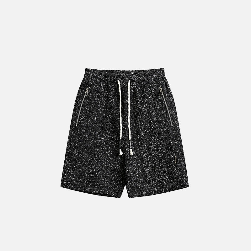 Modern Speckled Drawstring Shorts for Y2K Aesthetic Outfits and Comfy Summer Style