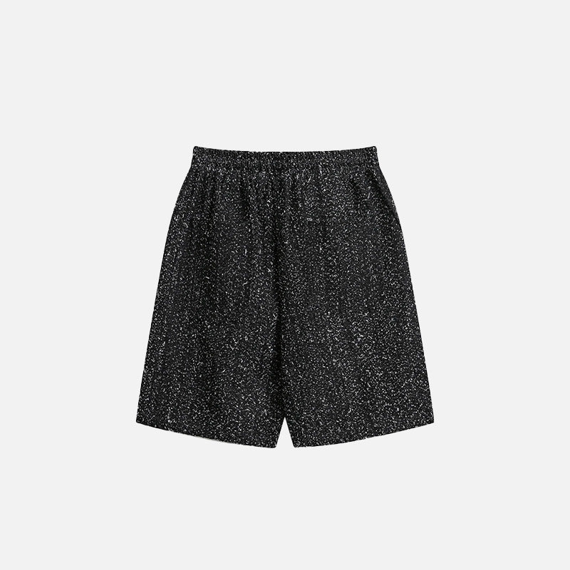 Modern Speckled Drawstring Shorts for Y2K Aesthetic Outfits and Comfy Summer Style