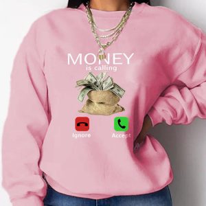 Money Is Calling Y2K Aesthetic Sweatshirt - Comfy Vintage Style for Trendy Outfits