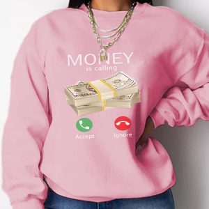 Money Is Calling Y2K Aesthetic Sweatshirt - Comfy Vintage Style for Trendy Outfits