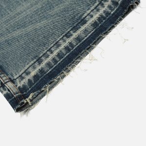 Mud Dyeing Print Y2K Jeans - Trendy Grunge Aesthetic Denim for Unique Style