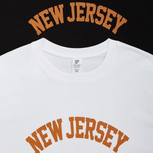 New Jersey Y2K Aesthetic Letter Print T-Shirt - Trendy Vintage Style Top