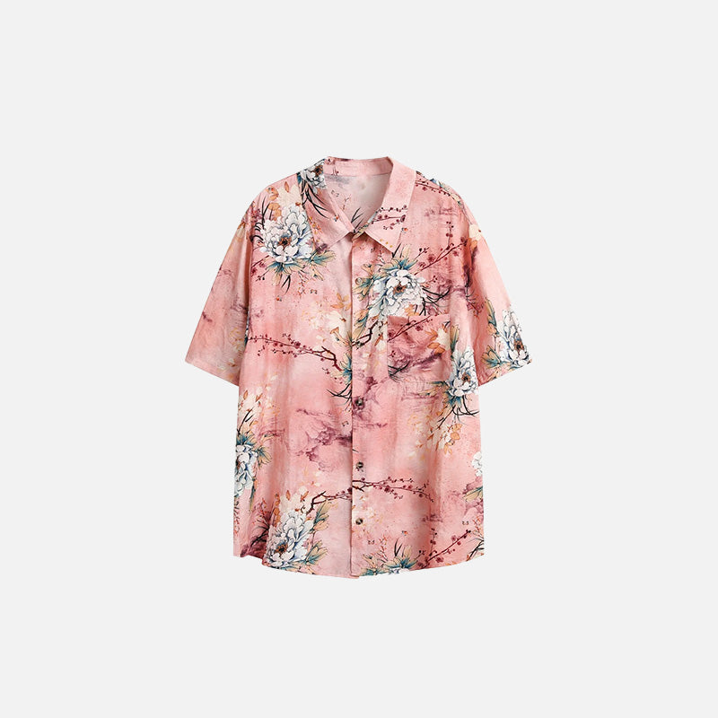 Nylon Floral Y2K Aesthetic Shirt - Elegant Vintage Style for Trendy Outfits