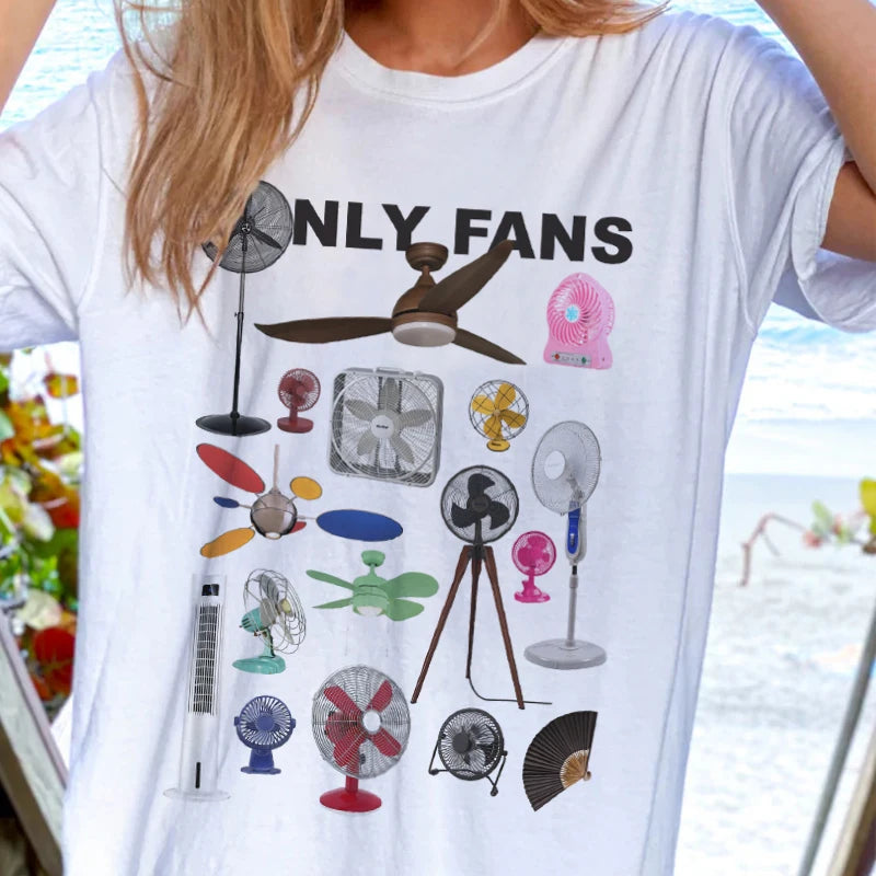 Only Fans Tee: Y2K Aesthetic Graphic Top for Trendy Coquette and Grunge Styles