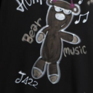 Oversized Y2K Music Bear Graphic Tee - Cute and Comfy Streetwear Top for Aesthetic Outfits