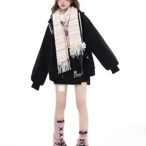 Pastel Goth Lace-Up Belted Leg Warmers for Y2K Aesthetic Outfits and Grunge Style