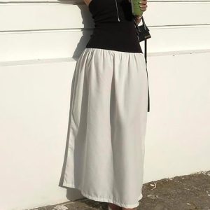 Pleated Sleeveless Maxi Dress - Y2K Aesthetic Long Dress for Effortless Style