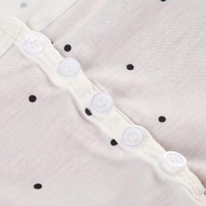 Polka Dot Contrast Y2K Aesthetic Two Piece Tee for Trendy Outfits