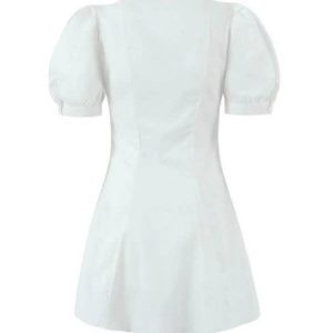 Puff Sleeve Short Dress in Y2K Style - Cute Coquette Aesthetic for Trendy Outfits