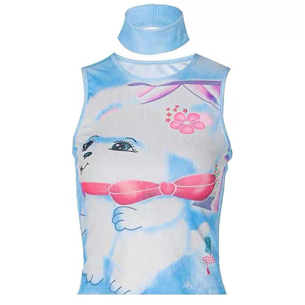 Puppy Y2K Aesthetic Cute Tank Top for Trendy Coquette and Grunge Outfits