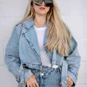 Rebel Rhythm Y2K Distressed Cropped Jean Jacket for Grunge Aesthetic Outfits