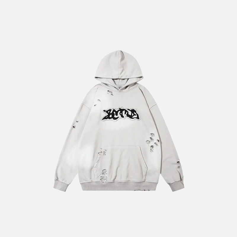 Rebel Vibes Y2K Hoodie: Embrace Grunge Aesthetic with Comfy Style and Edgy Flair